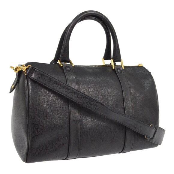 Chanel Black Calfskin 2way Duffle Handbag - Picture 2 of 8